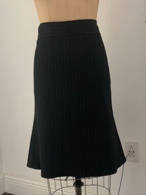 Vintage Armani Collezioni Black Pinstripe Skirt